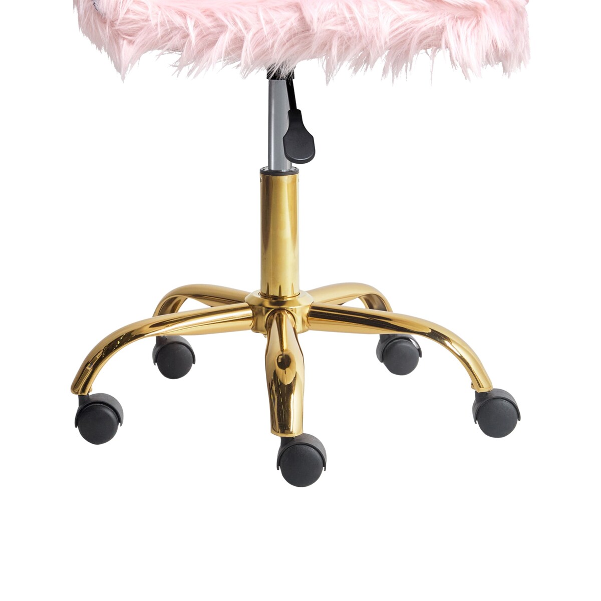 Krzesło obrotowe Obrotowy MARGATE Sztuczne futro Pastelowy róż