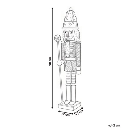Figurka dekoracyjna SYOTE 120 cm Dziadek do orzechów Kolorowy