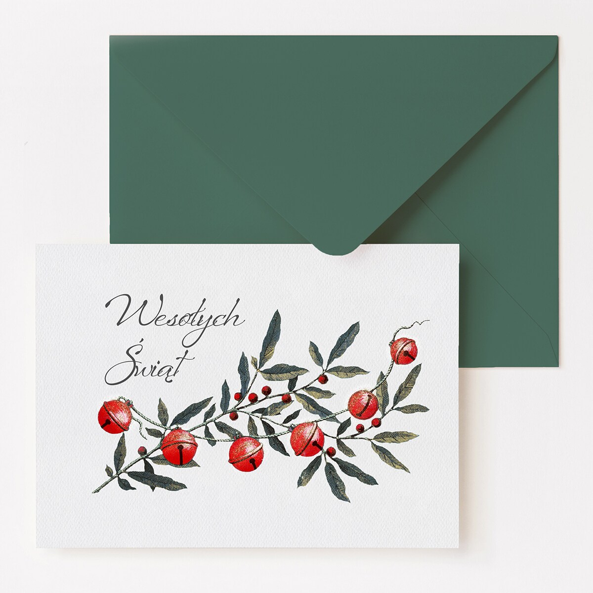 Zestaw Trzech Kartek Świątecznych Dzwonki 12x17