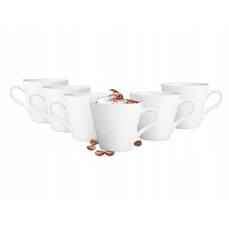 Ceramiczna Filiżanka maja z Uchem 230 ml do Kawy Herbaty Kakao 6 szt Zestaw