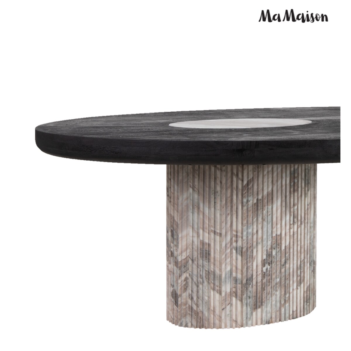 MaMaison stół do jadalni ATLANTE 240 marmur Sawar drewno mango