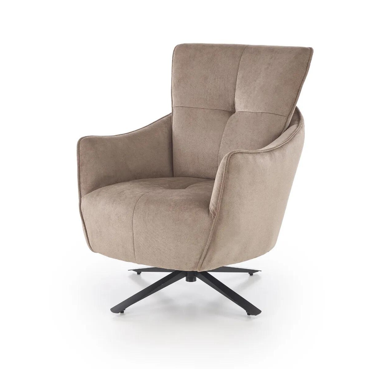 Fotel do salonu SCAMPI cappuccino obrotowy