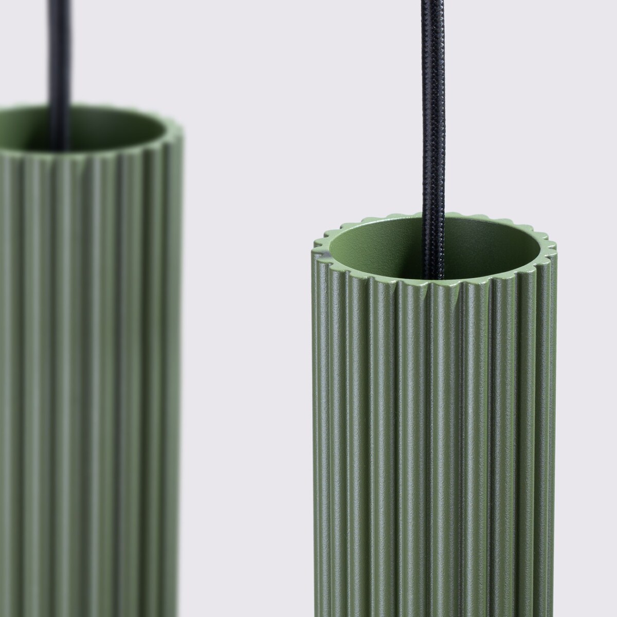 Lampa wisząca KARBON 4L zielona oliwka