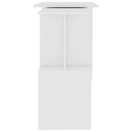 vidaXL Biurko narożne, białe, 200x50x76 cm, materiał drewnopochodny