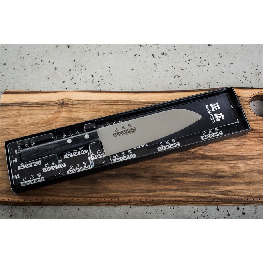 Masahiro nóż Sankei Santoku 165mm czarny 35841