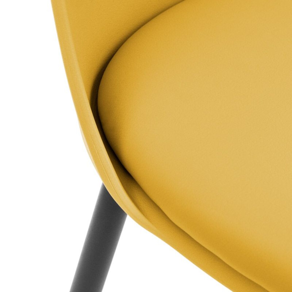 ŻÓŁTE KRZESŁO Z MIĘKKIM SIEDZISKIEM ADELE