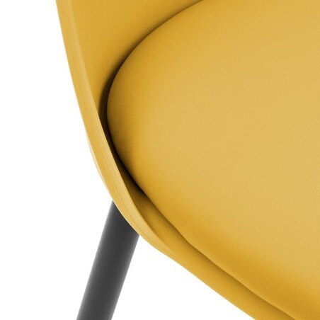 ŻÓŁTE KRZESŁO Z MIĘKKIM SIEDZISKIEM ADELE