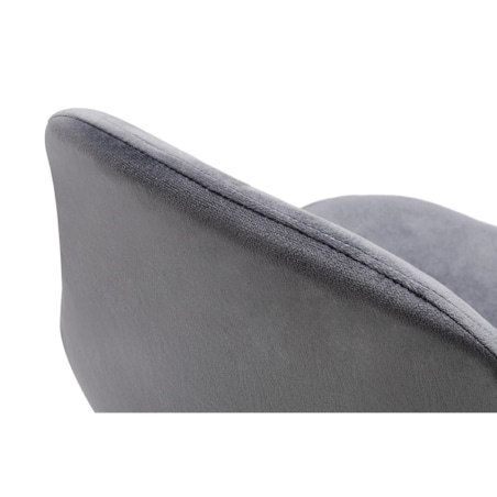 MODESTO krzesło LUCY szare - welur, metal