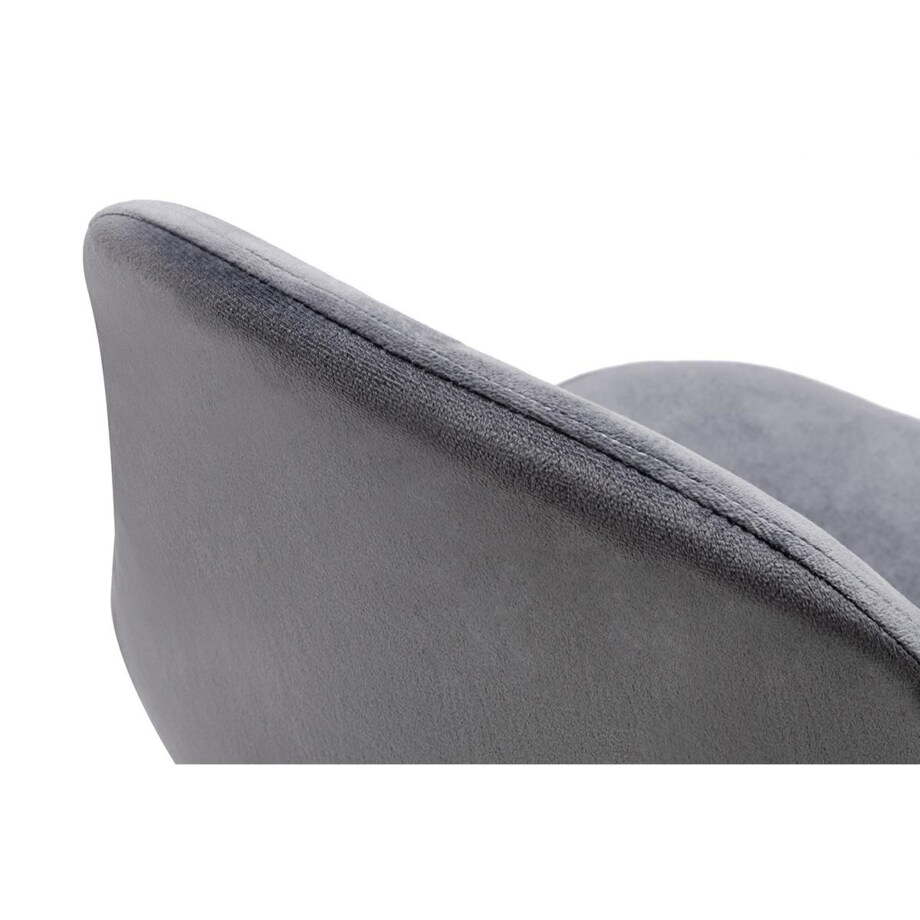 MODESTO krzesło LUCY szare - welur, metal