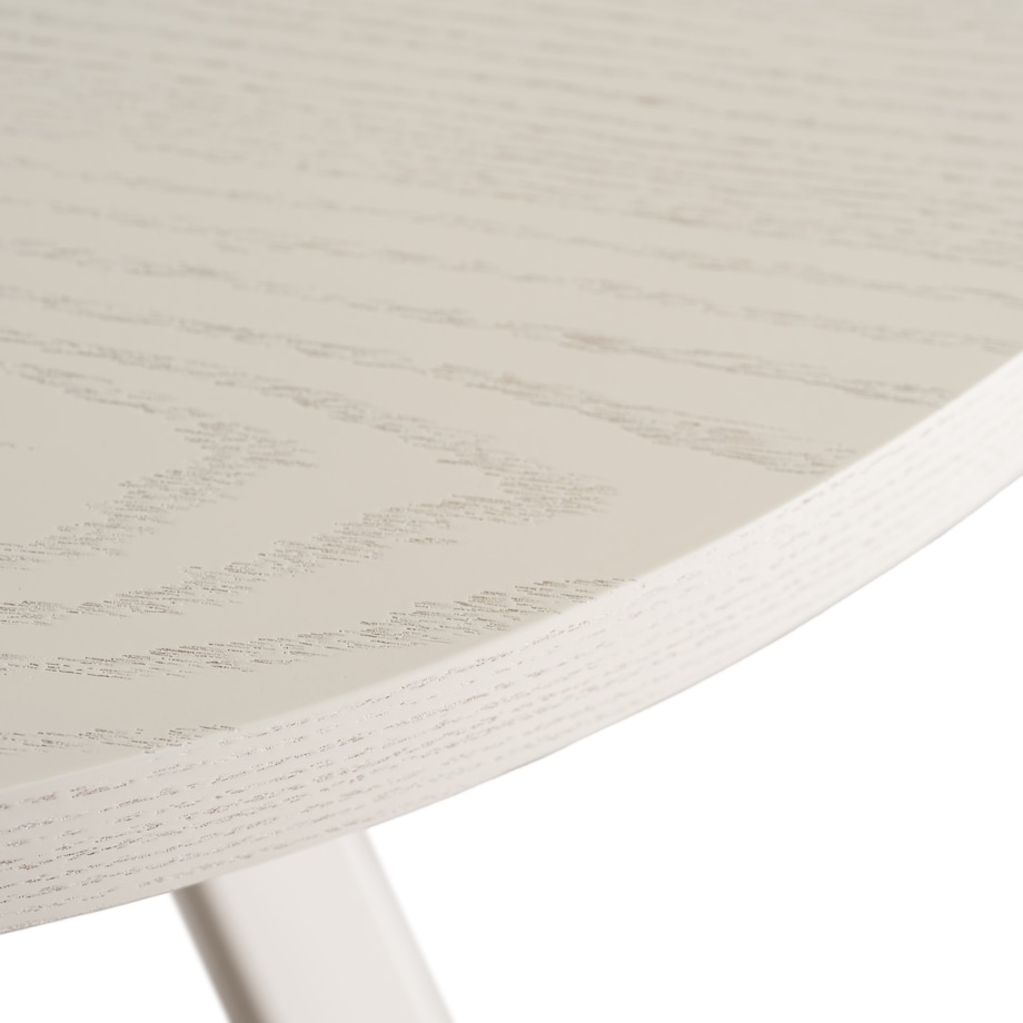 Stolik Kawowy Okrągły Mały Kaszmir Beż Skandynawski Nowoczesny Ława LINCOLN