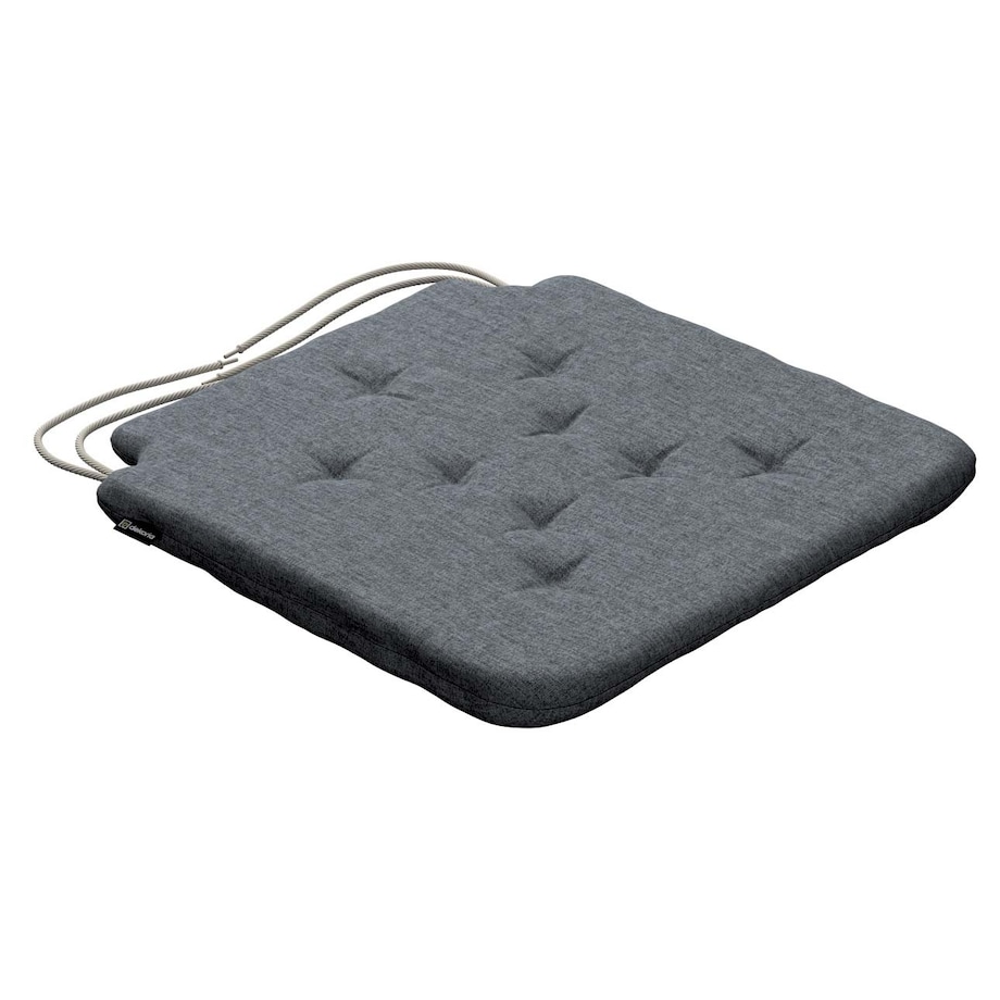 Poduszka na krzesło Olek, grafitowo - szary szenil, 42 x 41 x 3,5 cm, City