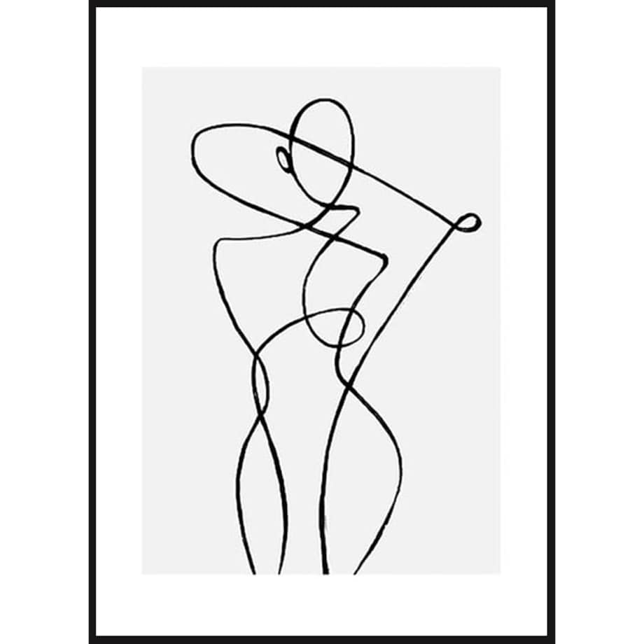 Poster Story, Plakat, Obraz - Dama w Konturach, wymiary 42 x 60 cm