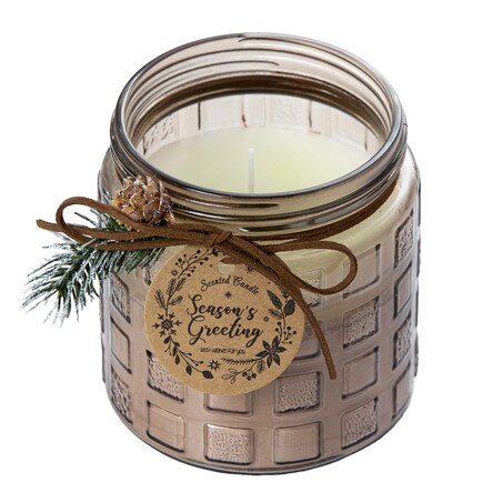 Świeczka Zapachowa Świeca Świąteczna Zapach Drzewny Dekoracja Brązowa