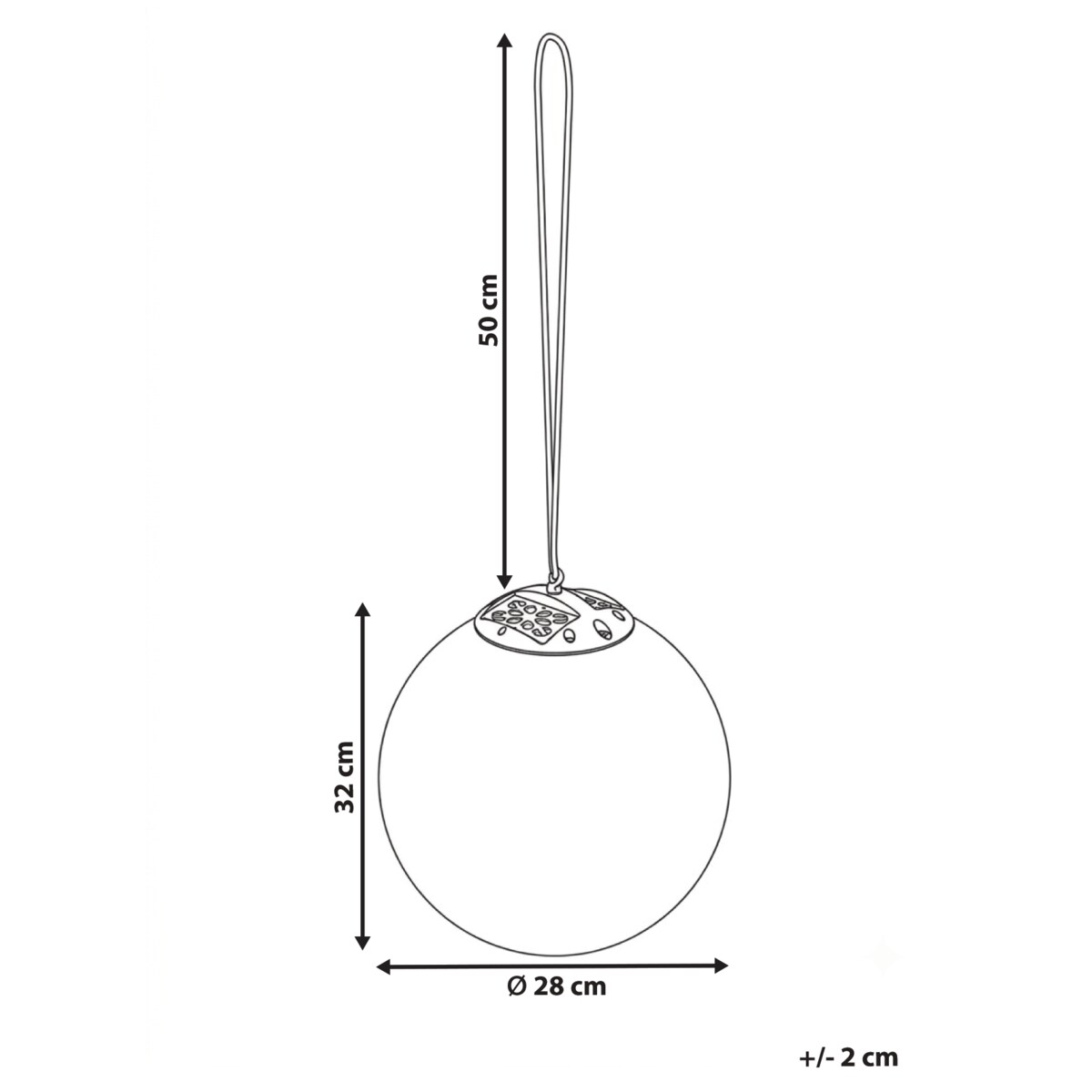 Lampa ogrodowa wisząca solarna LED BOSLEY Biały