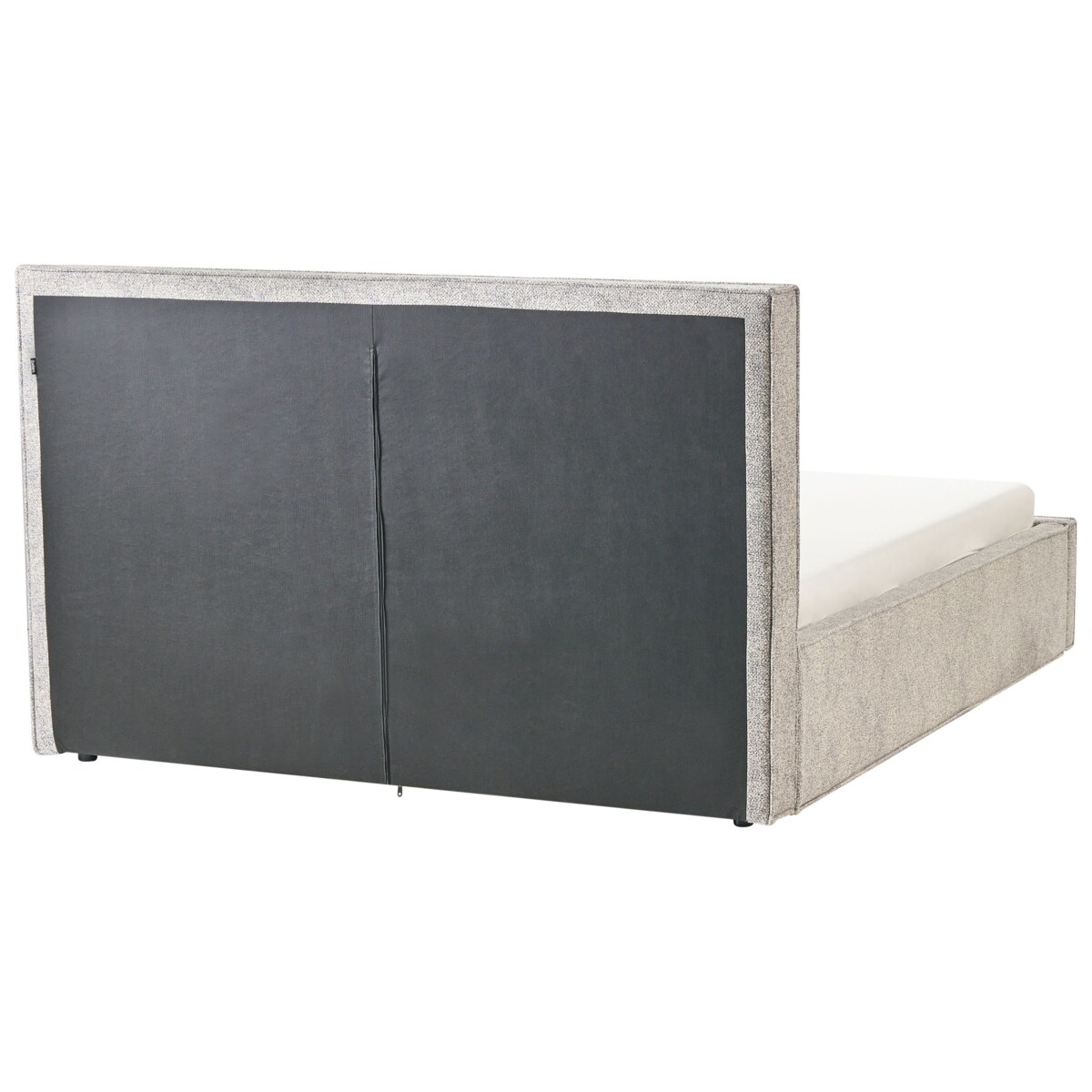 Łóżko z pojemnikiem Dzianina welurowa MOISSAC 160 x 200 cm Szary/ beżowy