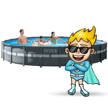 Basen ogrodowy stelażowy z pompą 732x132cm INTEX 26340