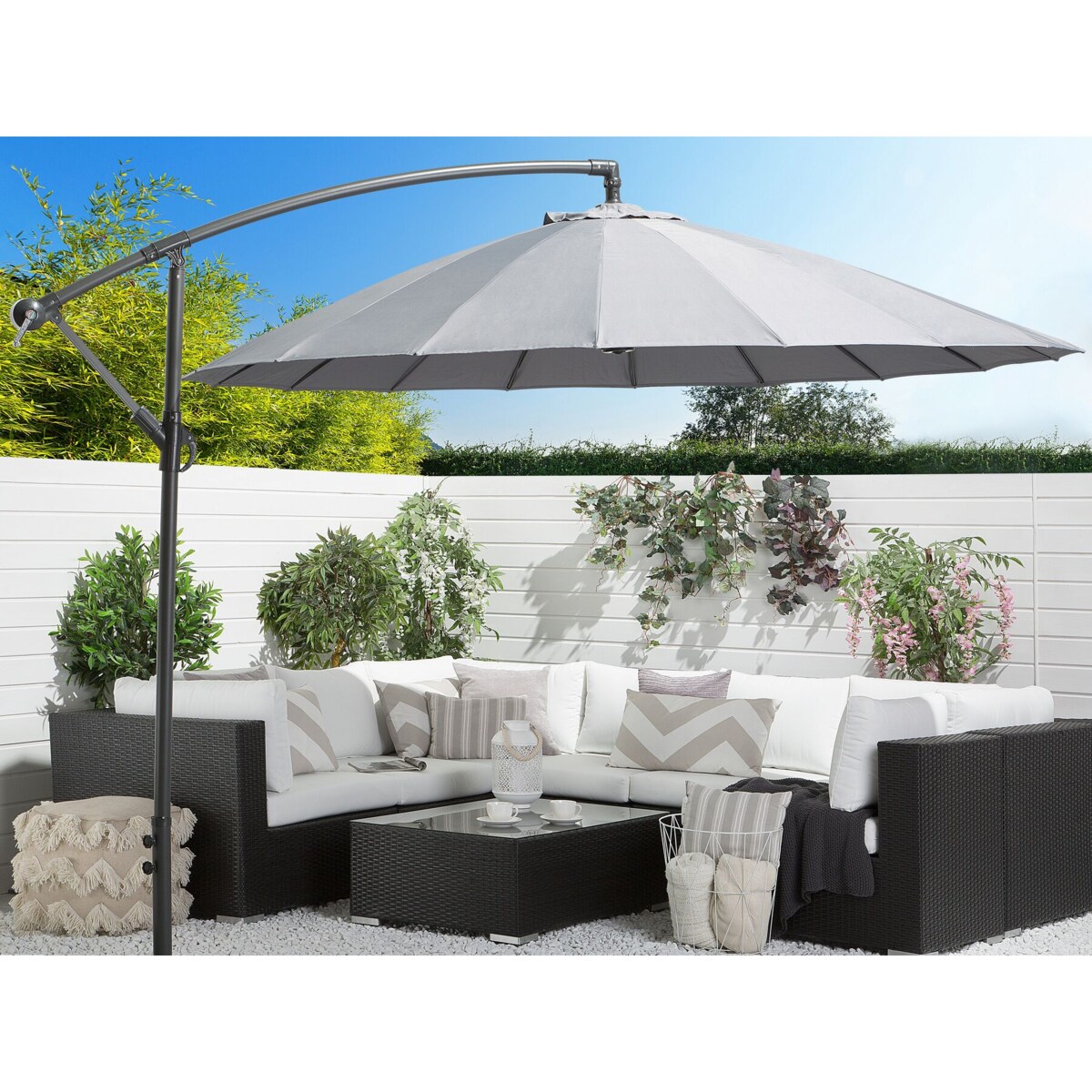 Parasol ogrodowy ⌀ 268 cm ciemnoszary CALABRIA II