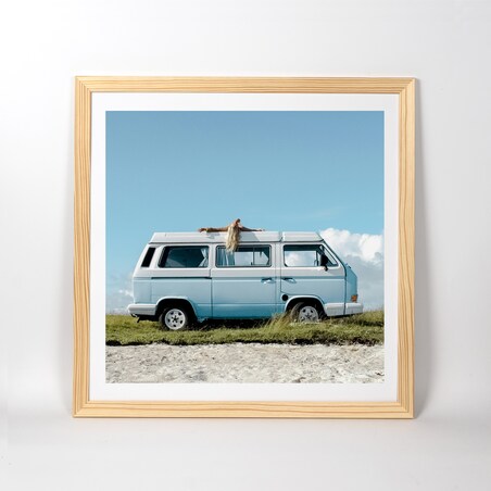 Ramka na zdjęcia 40x40 cm ramka z drewna surowego ramka kwadratowa RAW DIY