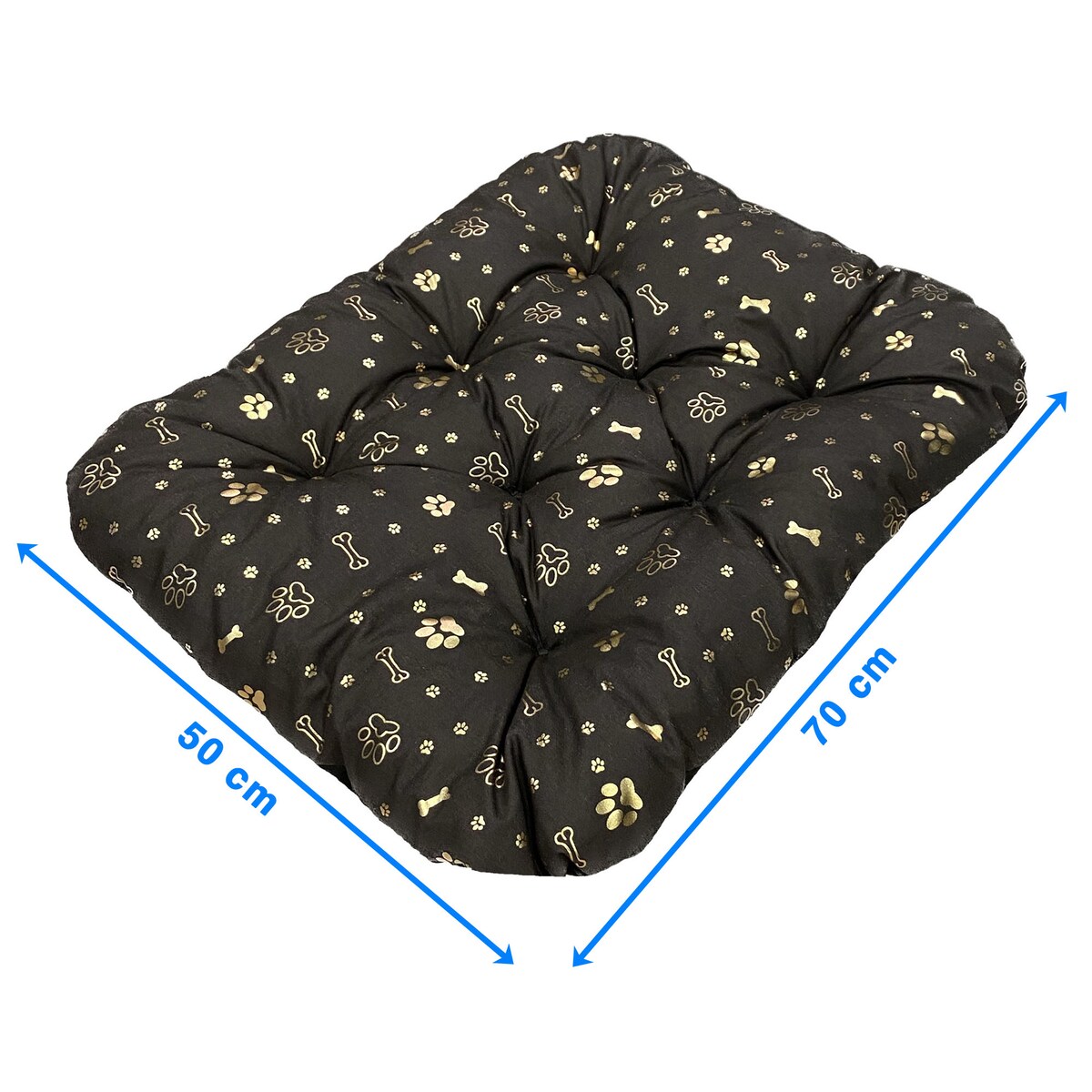 Legowisko Dla Psa Poduszka Posłanie Wytrzymałe 70X50 Cm Kość Złota