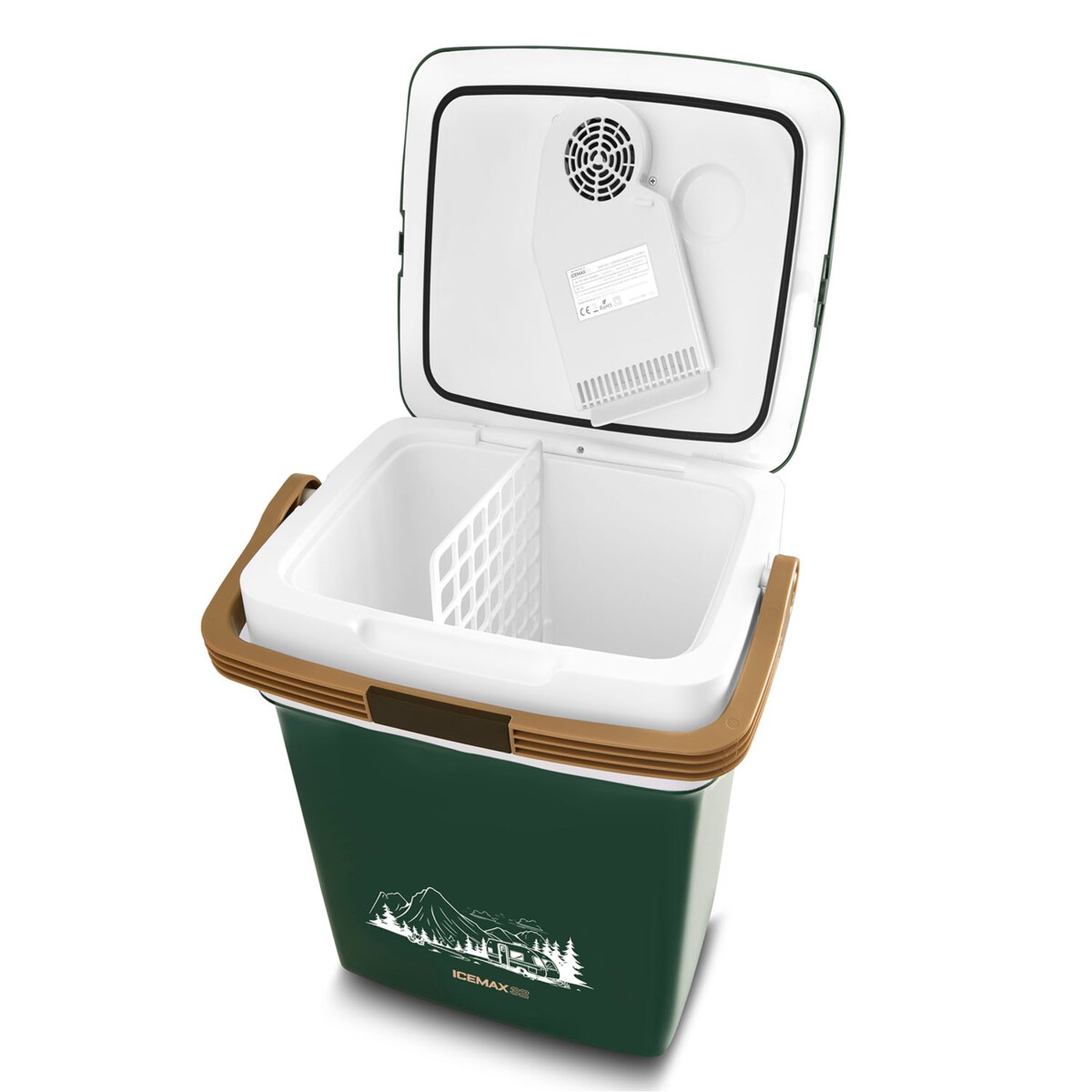 Lodówka turystyczna samochodowa Berdsen Icemax 29L zielona 12V/230V USB funkcja grzania
