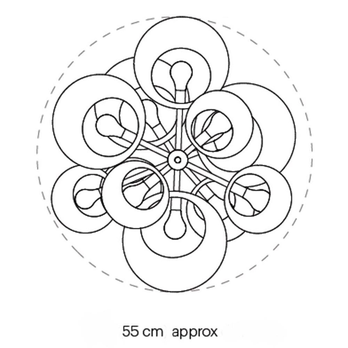 Wisząca lampa do salonu Astronomy ST-5335-11 Step kule czarna