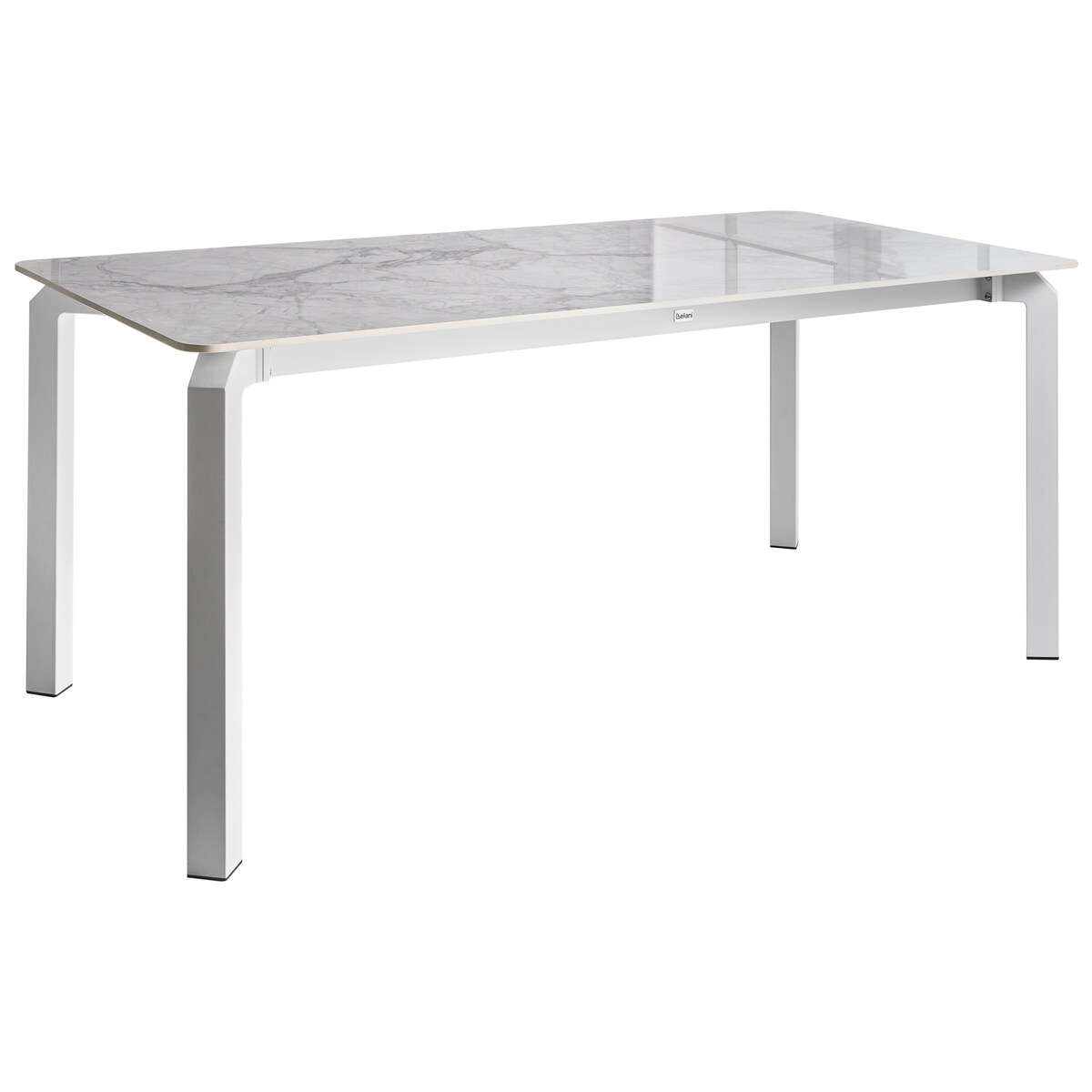 Stół ogrodowy FELETTO 180 cm 90 cm Kamień Biały marmur