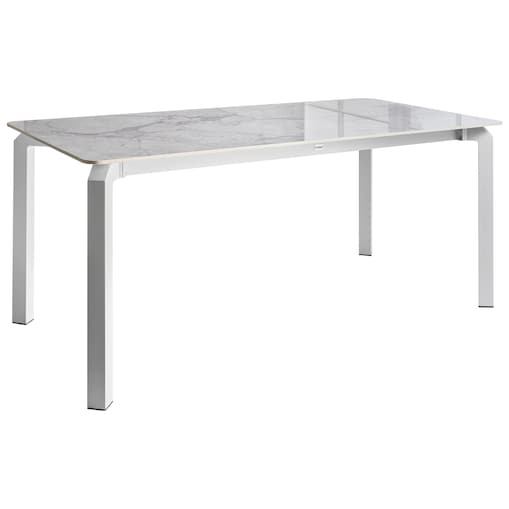 Stół ogrodowy FELETTO 180 cm 90 cm Kamień Biały marmur