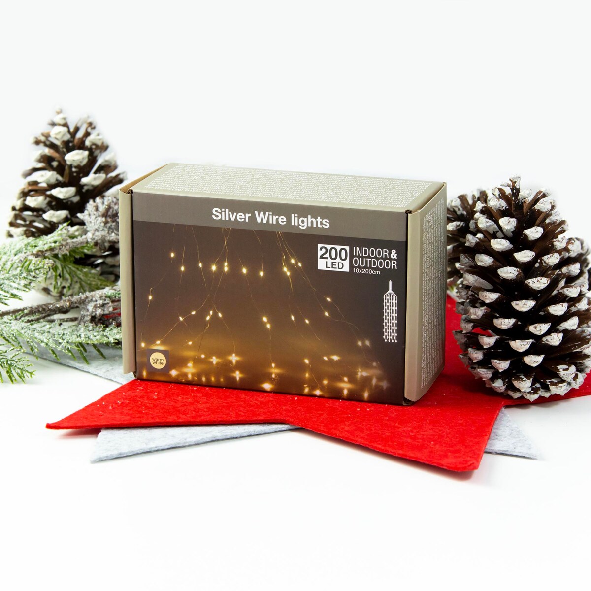 Lampki Kurtyna Druciki 200 Led 10X200Cm Ozdoba Wisząca Na Okno Ciepły Biały