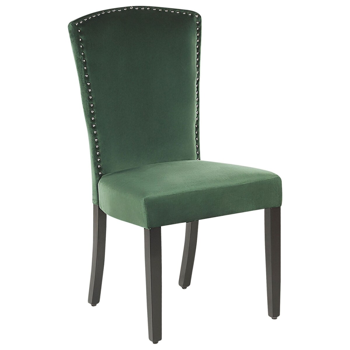 Zestaw 2 krzeseł do jadalni PISECO Welur Ciemnozielony