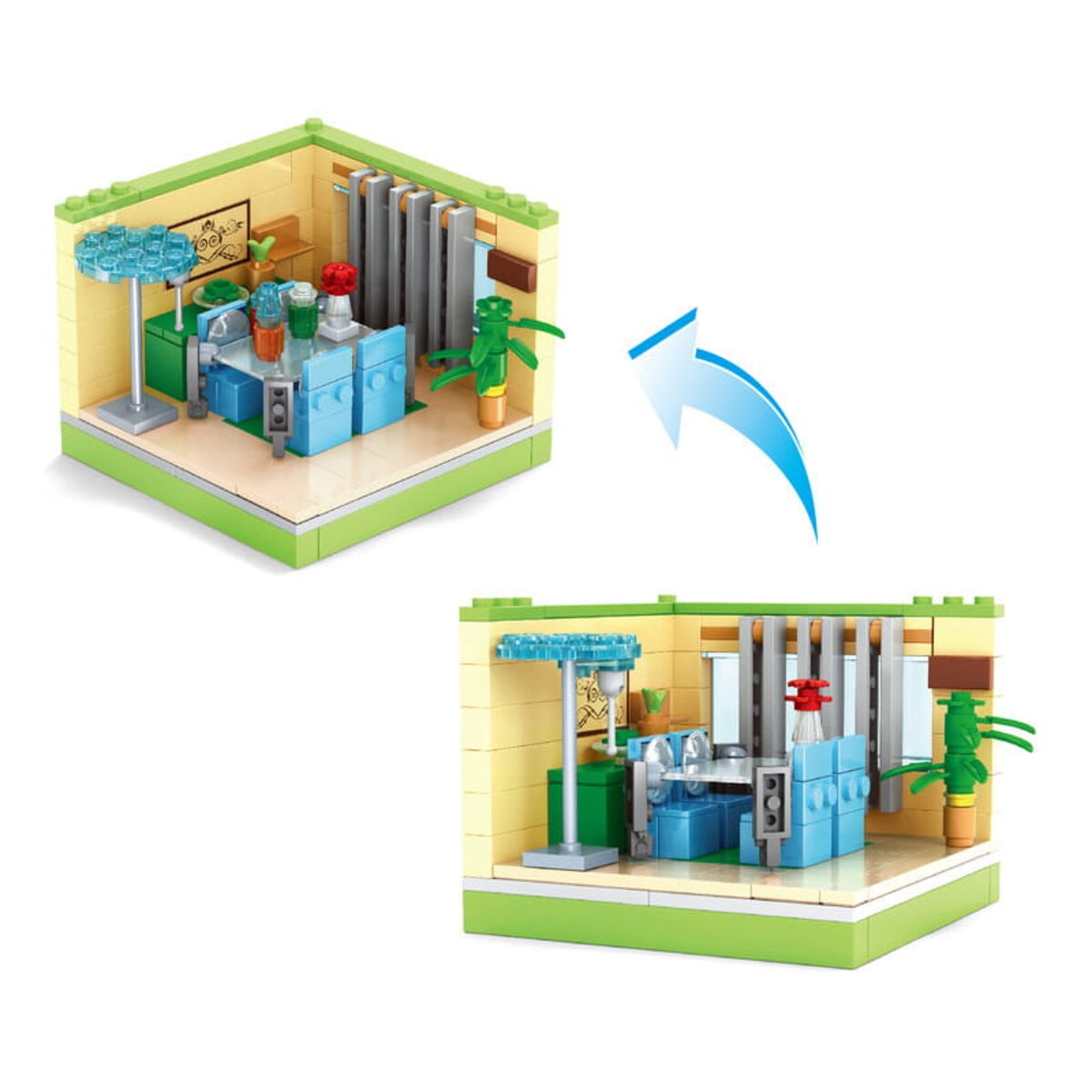 JADALNIA - mini pokoik z klocków - Ausini - 163 elementy