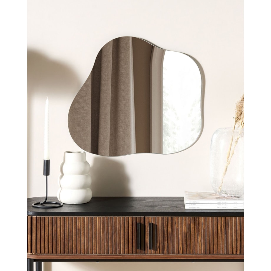 Lustro ścienne 50 x 55 cm srebrne BAGNEUX