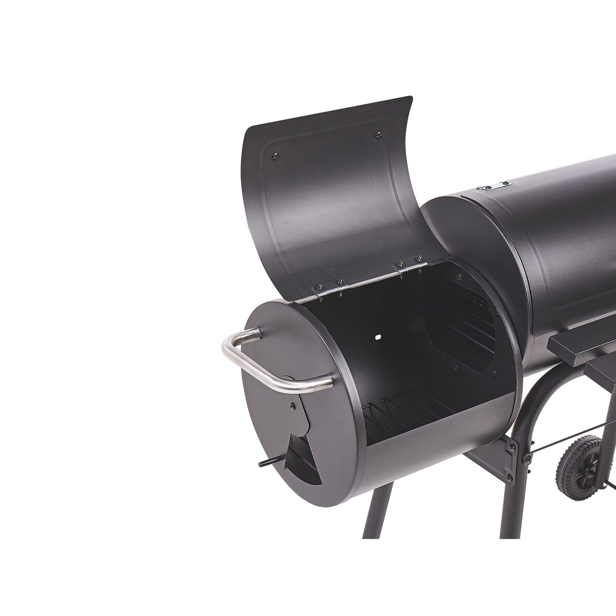 Grill węglowy z wędzarnią czarny KATLA