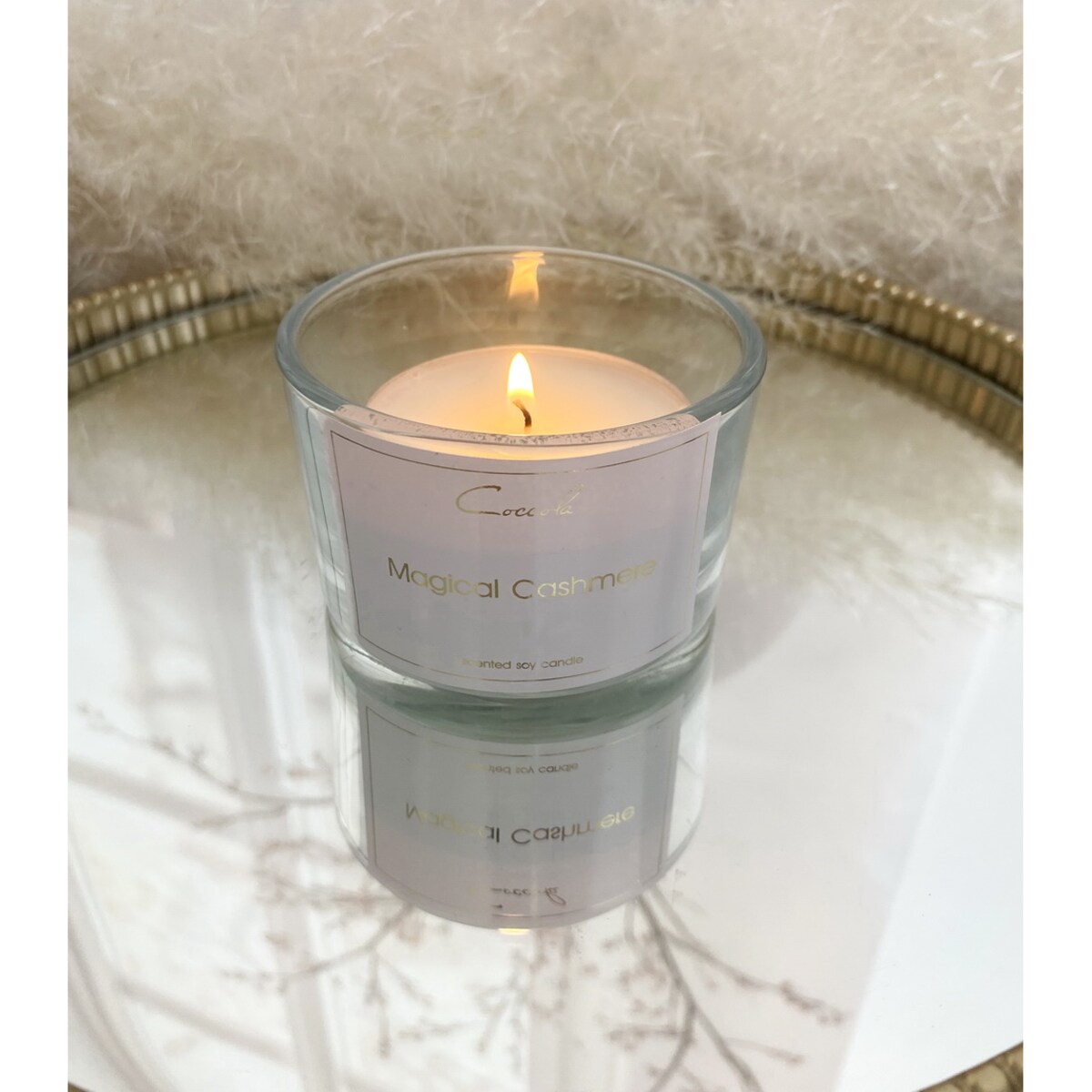 Magical Cashmere- ekologiczna naturalna świeca sojowa t-ligth - 3 sztuki tlight duże