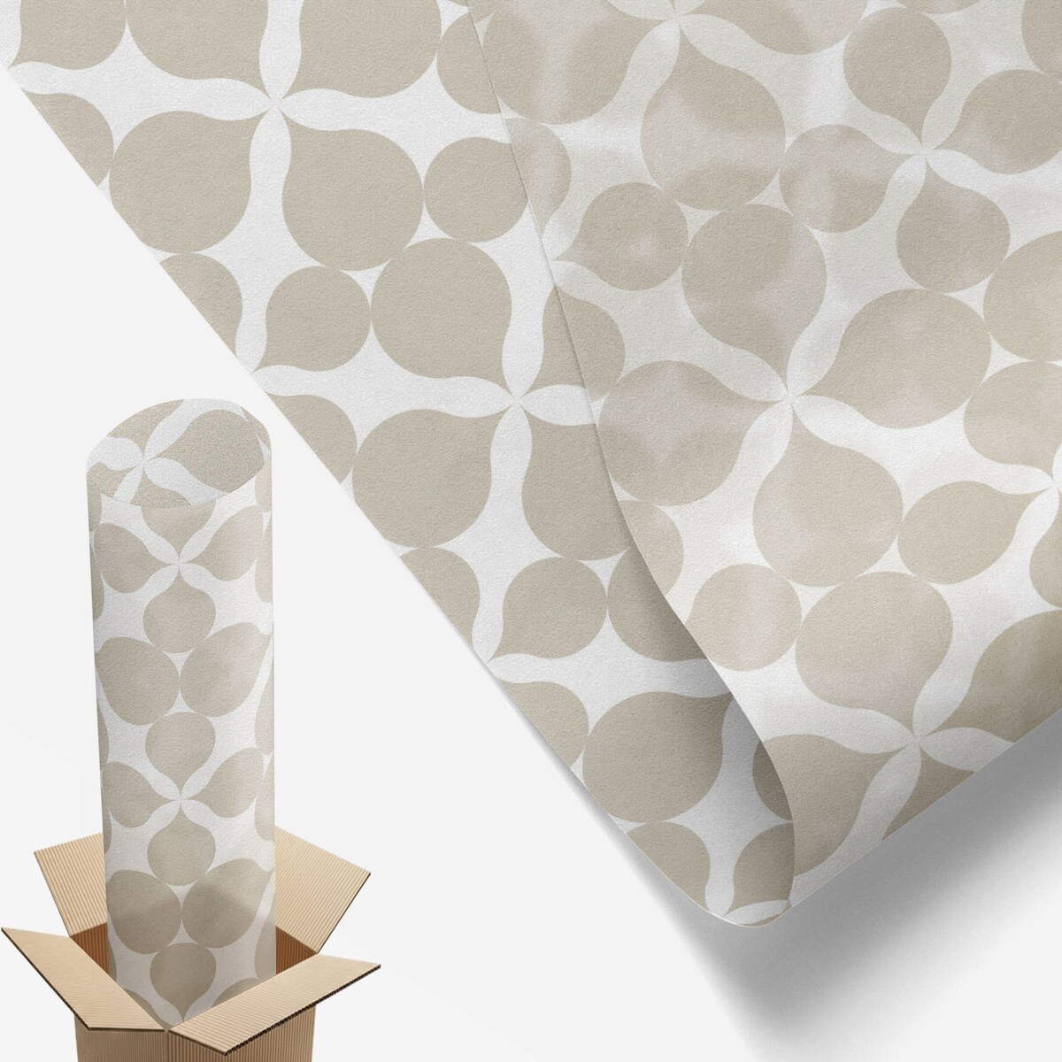 Witraż samoprzylepny dekoracyjny - Abstrakcyjna harmonia geometria nowoczesna - 50x116 cm