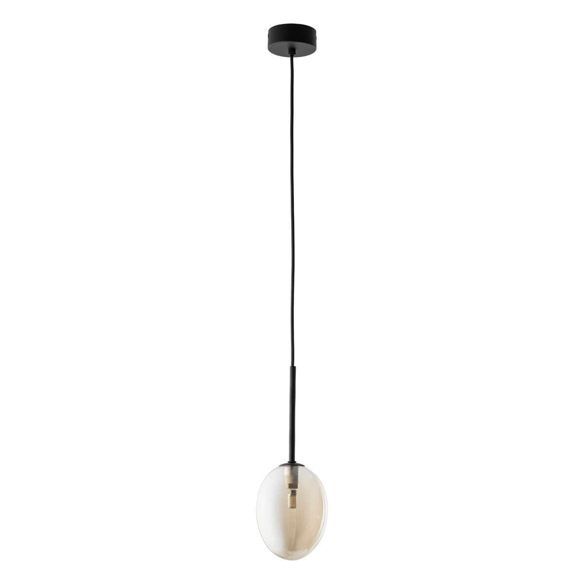 Lampa wisząca TK Lighting PEARL COGNAC 10831, czarno-koniakowa, G9, regulowana wysokość, styl glamour