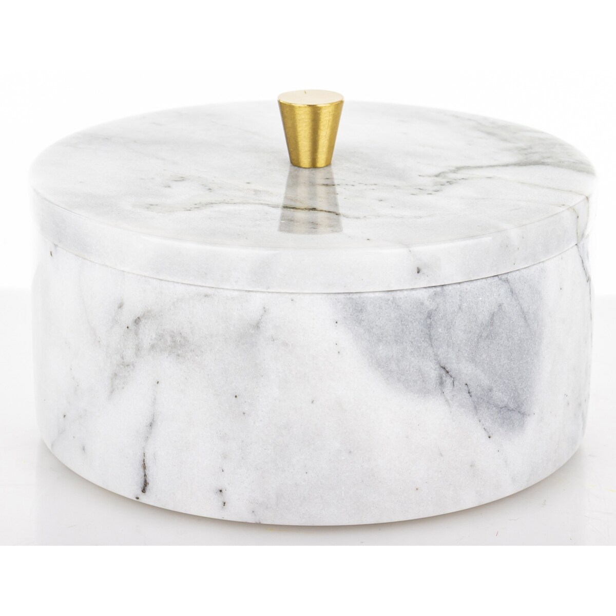 Okrągły pojemnik dekoracyjny 8x12,5x12,5 cm RAFI-2 biały