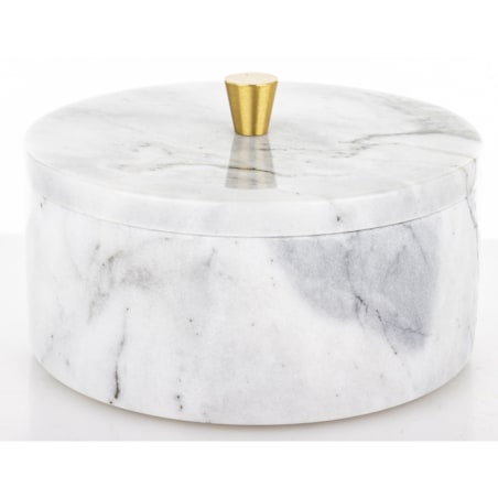 Okrągły pojemnik dekoracyjny 8x12,5x12,5 cm RAFI-2 biały