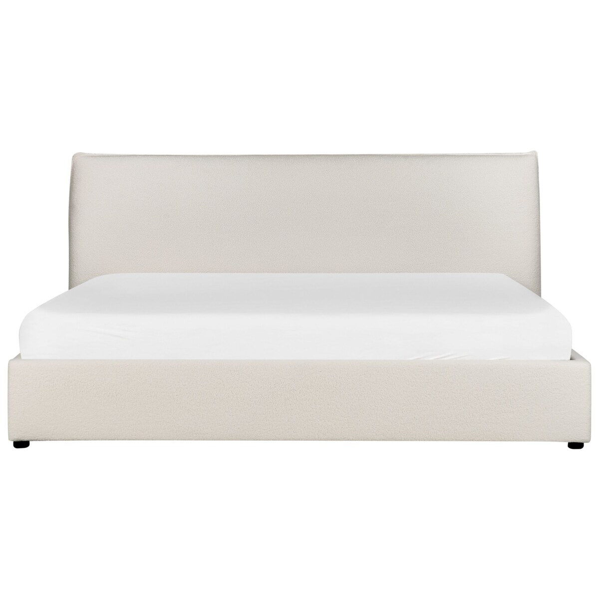 Łóżko z pojemnikiem Boucle LAVAUR 180 x 200 cm Złamana biel