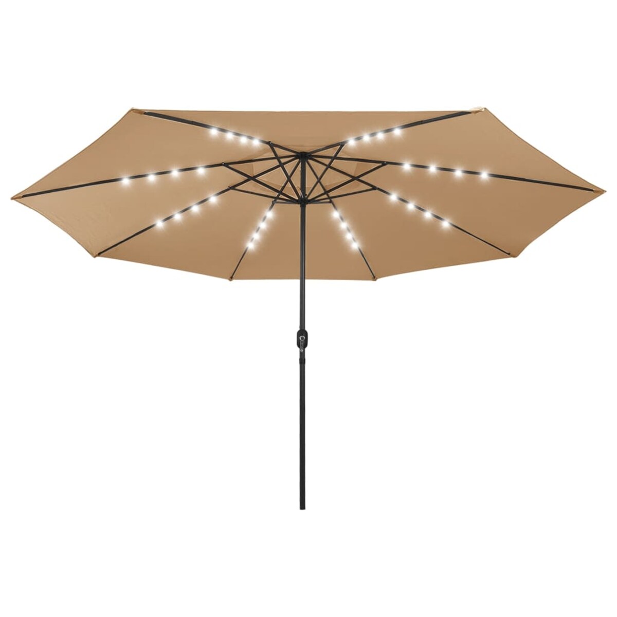 vidaXL Parasol ogrodowy z LED, 400 cm, taupe