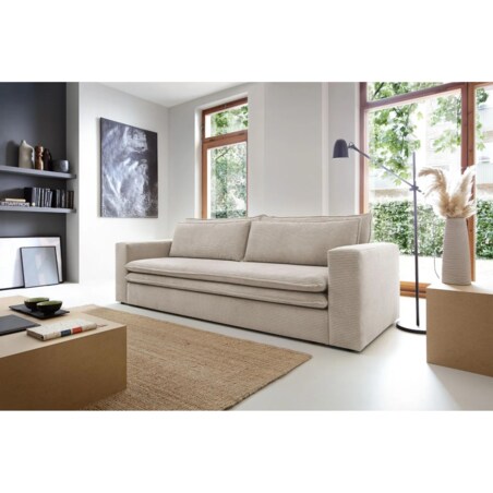 Sofa rozkładana LUNA jasna beżowa