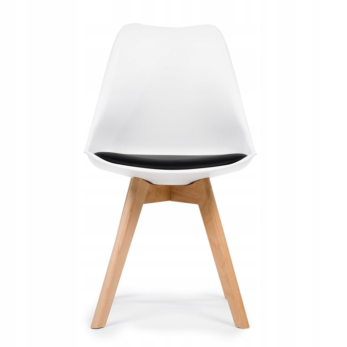 Krzesło skandynawskie do salonu jadalni kuchni nowoczesne DUBLIN biało-czarny