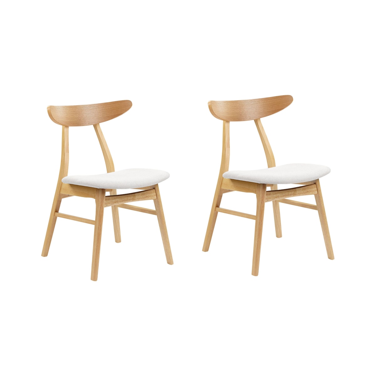 Zestaw 2 krzeseł do jadalni LYNN Drewno Jasnoszary