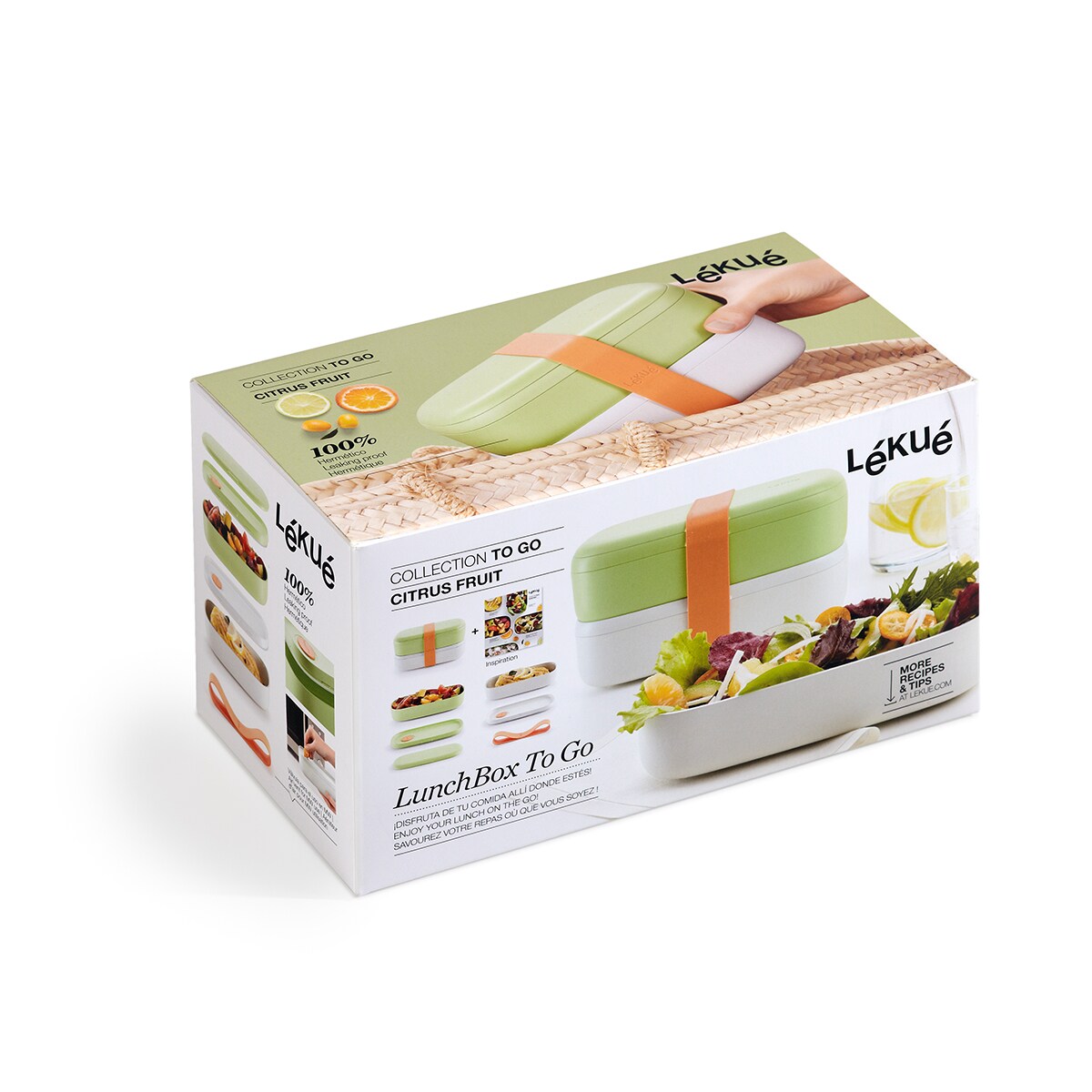 Lunchbox TO GO limonkowy / Lekue home&you