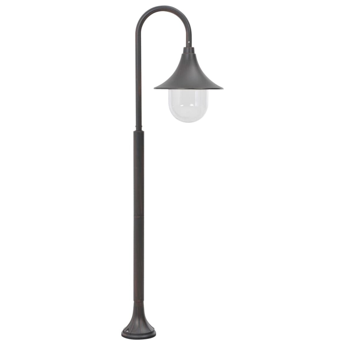 vidaXL Lampa ogrodowa na słupku, 120 cm, E27, aluminium, kolor brązu