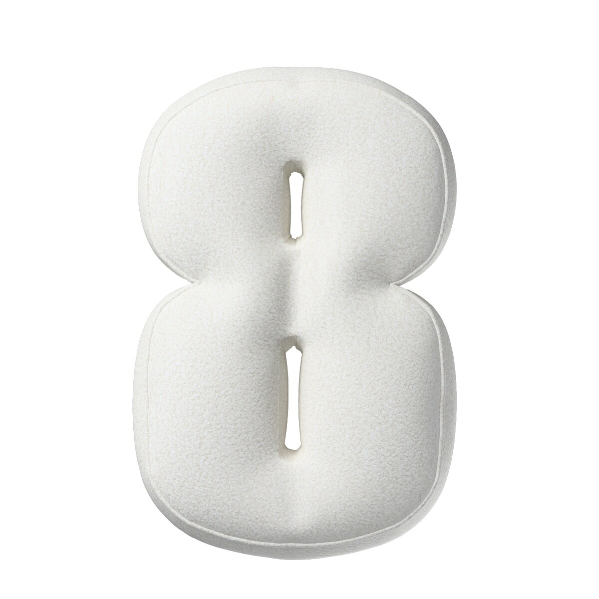 Poduszka Cyferka 8, biały, 25 x 40 cm, Boucle