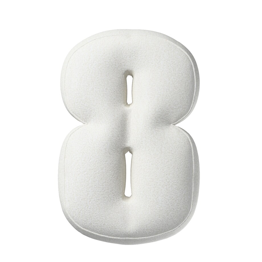 Poduszka Cyferka 8, biały, 25 x 40 cm, Boucle