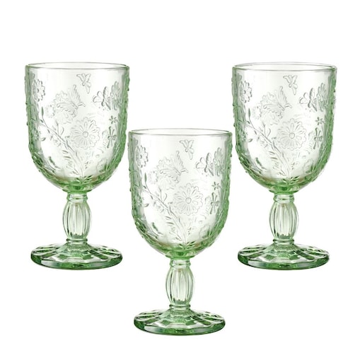 VILLA ITALIA Kieliszki do wody zielone 280 ml 6 sztuk MERIDA