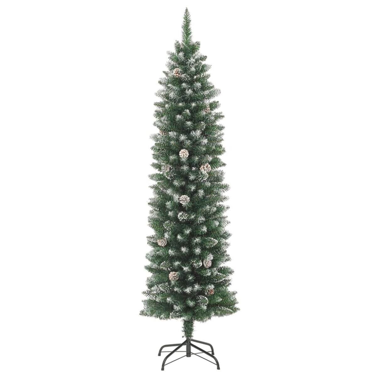vidaXL Sztuczna, wąska choinka ze stojakiem, 180 cm, PVC