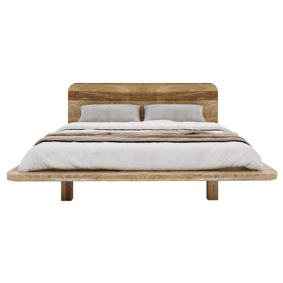 Łóżko lewitujące dębowe JAPANDIC / 180x200, olej retro