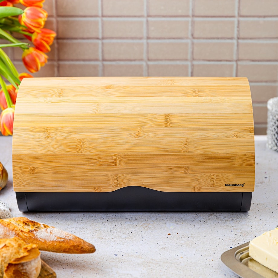 Chlebak stalowy 38cm pojemnik na chleb pieczywo KLAUSBERG